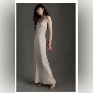 Brand new with tags. BHLDN Charlie Maxi Slip Dress in Champagne. Size 4